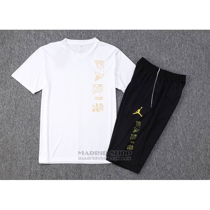 Chandal del Paris Saint-Germain Jordan Manga Corta 2023-2024 Blanco - Pantalon Corto